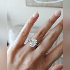 5 CT Moissanite Oval Ring